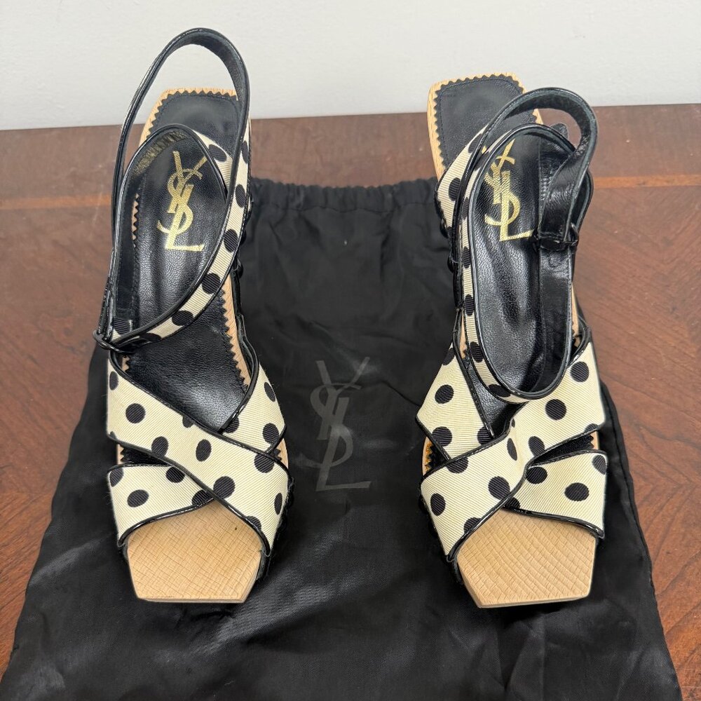 Yves Saint Laurent Polka Dot Sandals